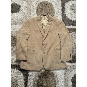 Jean Paul Germaine Tan Suede Blazer Jacket Leather Sport Coat Classic men’s 44